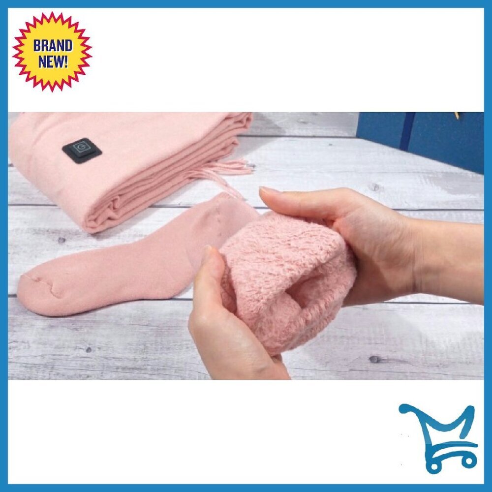 Heated Scarf Set with Touchscreen Gloves & Thermal Socks Gift Box - Picture 8 of 8